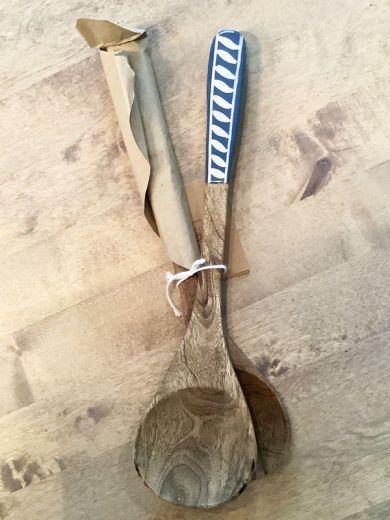 Holzbesteck "blauStreifen" 