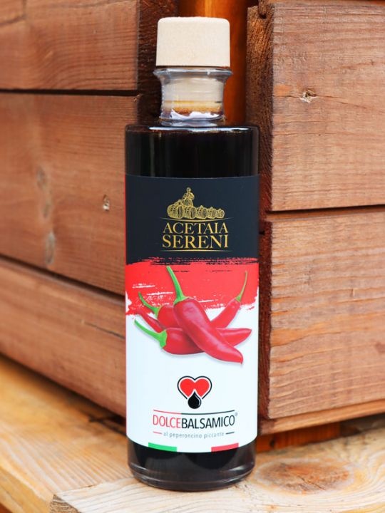 Aceto Balsamico ”Chili" - Condimento alimentare aromatizzato al peperoncino piccante - 250ml 